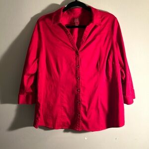 212 Collection Ladies Button Down Shirt with 3/4 length sleeve’s.